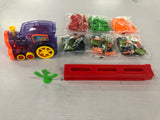Electric Domino Train Toy with Automatic Release and Building Blocks. - MiniPrecious