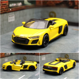 1/36 Audi R8 Coupe GT Spyder Toy Car Model RMZ City 3'' Diecast Super Sport Racing Miniature Pull Back Collection Gift Kid Boy