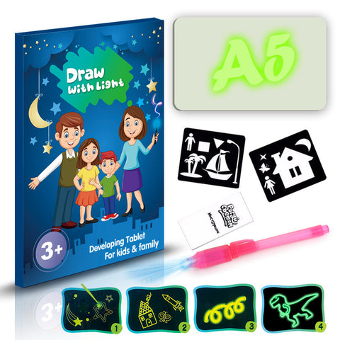 Educational Toy Drawing Pad 3D Magic 8 Light Effects Puzzle Board Sketchpad - MiniPrecious