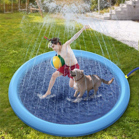 Non-slip splash pad for kids, dogs – fun summer fountain. - MiniPrecious
