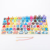 wooden toy board – math, fishing, educational fun for toddlers. - MiniPrecious