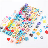 wooden toy board – math, fishing, educational fun for toddlers. - MiniPrecious