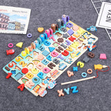 wooden toy board – math, fishing, educational fun for toddlers. - MiniPrecious