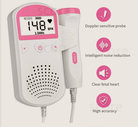 Fetal Heart Rate Monitor Home Pregnancy Baby Fetal Sound Heart Rate Detector - MiniPrecious