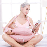Adjustable multifunction nursing pillow with washable cover for newborn feeding. - MiniPrecious