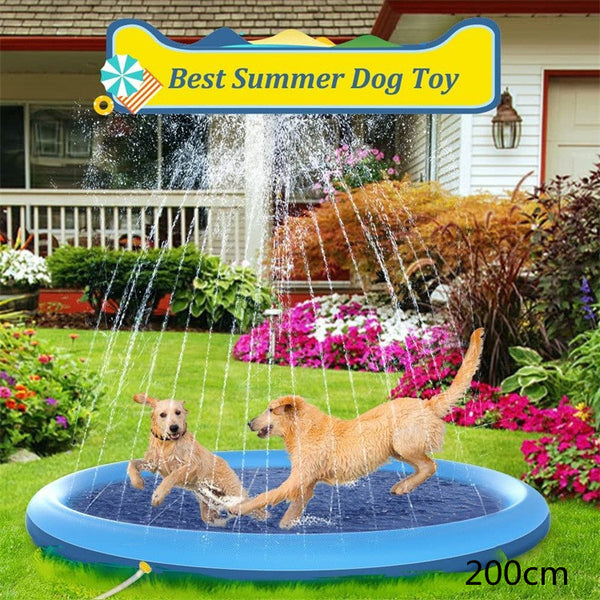 Non-slip splash pad for kids, dogs – fun summer fountain. - MiniPrecious