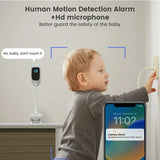 Xiaovv 2K Smart Baby Monitor Night Vision Two Way Audio Talk Crying Detection Baby Nanny Security Camera