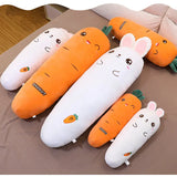 1.1M Long Rectangle Carrot Bunny Plush Pillow Stuffed Soft Bed Pregnant Pinch Leg Pillow Sleeping Boyfriend Throw Pillow Gift