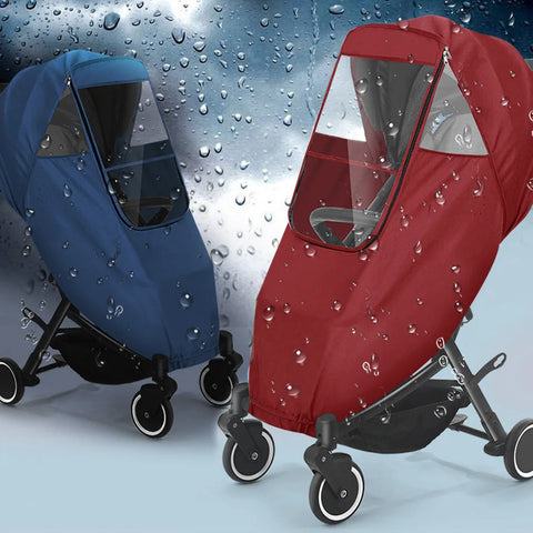 Universal Waterproof Stroller Rain Cover Transparent Wind Dust Shield Zipper Open For Baby Strollers Pushchairs Rain Accessories