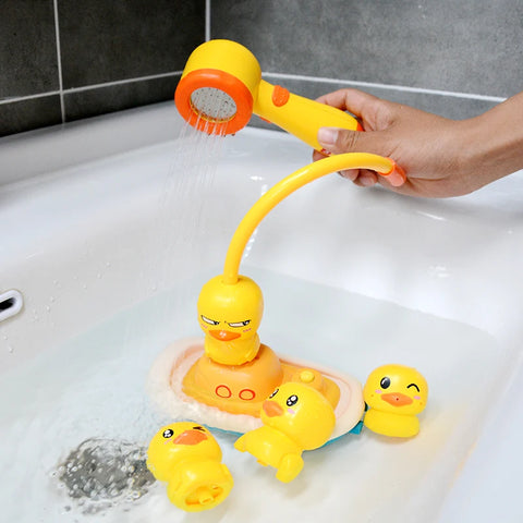 New Bath Toys Baby Water Game Pirate Ship Duck Model Faucet Shower Electric Spray For Kids Swimming Bathroom Children Gifts