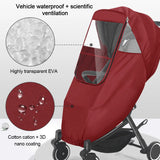 Universal Waterproof Stroller Rain Cover Transparent Wind Dust Shield Zipper Open For Baby Strollers Pushchairs Rain Accessories