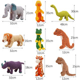 Squeaky Pet Toys for Medium Large Dogs Plush Puppy Big Dog Chew Toys Animals Shape Dog Accessories Lion Dinosaur Pets Supplies