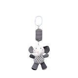 Baby Toy Cartoon Animal Stuffed Hanging Rattle Toy Bed Bell Soft Plush Toy with Wind Chimes Birthday Gift for Newborn 0-18 Month