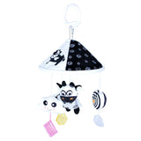 Animal Music Box Black and White Bed Bell Toy Baby Crib Rattles Baby Toys 0-12 Months Infant Clockwork Toy Mobile Newborn Toys