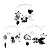 Animal Music Box Black and White Bed Bell Toy Baby Crib Rattles Baby Toys 0-12 Months Infant Clockwork Toy Mobile Newborn Toys