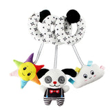 Animal Music Box Black and White Bed Bell Toy Baby Crib Rattles Baby Toys 0-12 Months Infant Clockwork Toy Mobile Newborn Toys