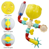 QWZ New DIY Montessori Children Bath Toys Water Spray Rotating Water Jet Game Bathtub Toy For 1 To 4 Year Old Baby Kids Gift