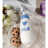 DIY Baby Wool Felt Milk Bottle+Cookies Decorations Newborn Photography Props Infant Photo Shooting Accessories Home Party Orname