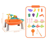 Kids Pretend Play Kitchen Simulation Electric Dishwasher Sink Toy Role Play Fishing Wash Dish Educational Toys For Girls Gift