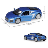 1/36 Audi R8 Coupe GT Spyder Toy Car Model RMZ City 3'' Diecast Super Sport Racing Miniature Pull Back Collection Gift Kid Boy