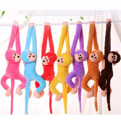 Colorful Plush Monkey Toys Colorful Long-Armed Monkey Photography Accessories Electric Crashproof Padded Monkey Doll Hanging Cur