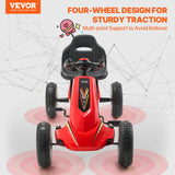 VEVOR 66lbs Kids Pedal Go Kart 4 Wheel Off-Road Pedal Ride On Toys with Adjustable Seat Outdoor Racer Pedal Car for Boys & Girls