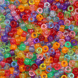 100/200/400pcs 6x9mm Solid Color Large Hole Pony Beads DIY Jewelry Making For Friendship Bracelets & Hair Braids Craft Supplies