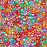 100/200/400pcs 6x9mm Solid Color Large Hole Pony Beads DIY Jewelry Making For Friendship Bracelets & Hair Braids Craft Supplies