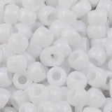 100/200/400pcs 6x9mm Solid Color Large Hole Pony Beads DIY Jewelry Making For Friendship Bracelets & Hair Braids Craft Supplies