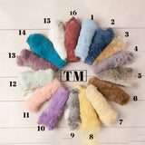 16 Colours Rabbit Fur Blankets of Newborn Photography Props Basket Filling Props Blanket Bunny Wool Background Photo Accessories