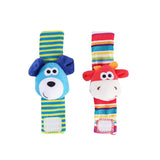 Baby Rattle Toys Cute Stuffed Animals Wrist Rattle Foot Finder Socks 0~24 Months for Newborn Infant Babies Boy Girl Bebe  Gift