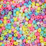 100/200/400pcs 6x9mm Solid Color Large Hole Pony Beads DIY Jewelry Making For Friendship Bracelets & Hair Braids Craft Supplies