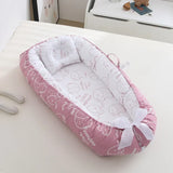 85*50cm Baby Nest Bed with Pillow Portable Crib Travel Bed Infant Toddler Cotton Cradle for Newborn Baby Bed Bassinet Bumper New