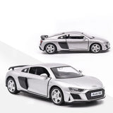 1/36 Audi R8 Coupe GT Spyder Toy Car Model RMZ City 3'' Diecast Super Sport Racing Miniature Pull Back Collection Gift Kid Boy