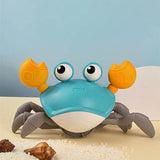 Glowing Electronic Induction Toy Escape Crab Automatic Obstacle Avoidance Crawling Crab Walking Toy with Music USB Charging