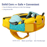 Baby Float With Crotch Strap & Inflation-free Solid Core Mambobaby Kid Swimming Ring Have Sunshade 0-7 Yeas Old Swim Pool Tube