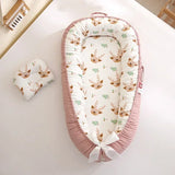 85*50cm Baby Nest Bed with Pillow Portable Crib Travel Bed Infant Toddler Cotton Cradle for Newborn Baby Bed Bassinet Bumper New