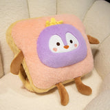 Plush Bread Pillow Kawaii Food Pig Rabbit Fox Toast Soft Doll Hand Warmer Home Decoration Cushion Kids Toys Birthday Gift