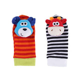 Baby Rattle Toys Cute Stuffed Animals Wrist Rattle Foot Finder Socks 0~24 Months for Newborn Infant Babies Boy Girl Bebe  Gift