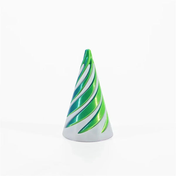 3D Printed Helix Screw Rotating Toys Stress Reducing Tool Pyramid Passthrough Sculpture Spiral Cone Ornaments Home Decoration