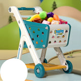 Big children's shopping carts toy baby supermarket trolley girl trolley 3-year-old fruit cut happy play house