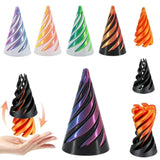 3D Printed Helix Screw Rotating Toys Stress Reducing Tool Pyramid Passthrough Sculpture Spiral Cone Ornaments Home Decoration