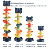 Baby Toys Track Sliding Ball Rolling Ball Pile Tower Early Educational Toy Rotating Educational Baby Stacking Toy For Kids