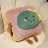 Plush Bread Pillow Kawaii Food Pig Rabbit Fox Toast Soft Doll Hand Warmer Home Decoration Cushion Kids Toys Birthday Gift