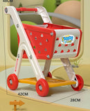 Big children's shopping carts toy baby supermarket trolley girl trolley 3-year-old fruit cut happy play house