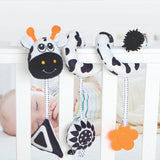 New Black And White Baby Bed Hanging Toy Hanging Spiral Rattle Cart Pendant Interactive Early Education Newborn 0-2 Years Gifts