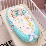 85*50cm Baby Nest Bed with Pillow Portable Crib Travel Bed Infant Toddler Cotton Cradle for Newborn Baby Bed Bassinet Bumper New