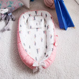 85*50cm Baby Nest Bed with Pillow Portable Crib Travel Bed Infant Toddler Cotton Cradle for Newborn Baby Bed Bassinet Bumper New