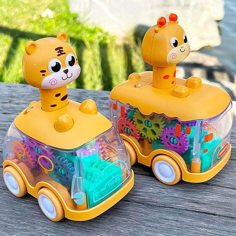 Baby Toy Cars Press and Go Car Children Inertial Animal Car Toys for Toddlers 1-3 Boys Pull Back Car Light Up Toys Birthday Gift