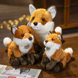 17/23/30CM Reallife Fox Plushie Stuffed Wild Animals Lifelike Doll Home Decor Toys